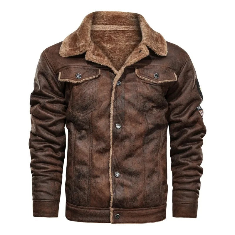 Nicolò | Fleece-Lined Leather Jacket