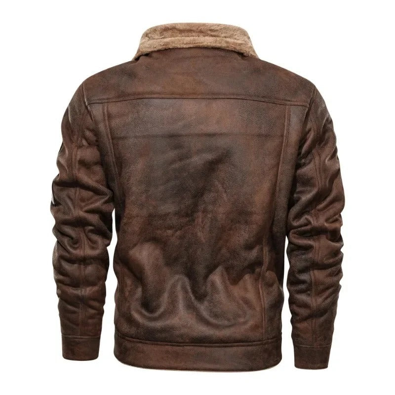 Nicolò | Fleece-Lined Leather Jacket