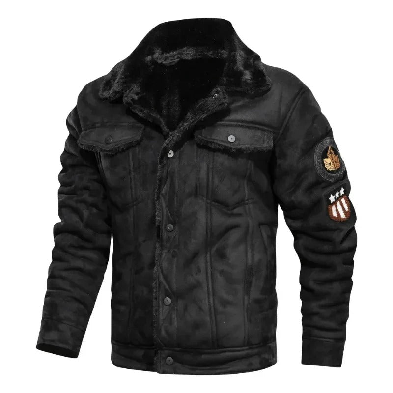 Nicolò | Fleece-Lined Leather Jacket