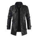 Filippo | Long Leather Biker Jacket