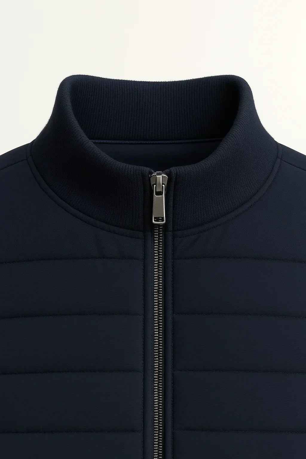 Navy blue urban quilted jacket