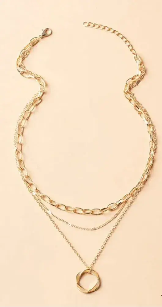 Trinidad - Classic Gold Layered Necklace with Pendant