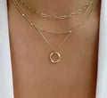 Trinidad - Classic Gold Layered Necklace with Pendant